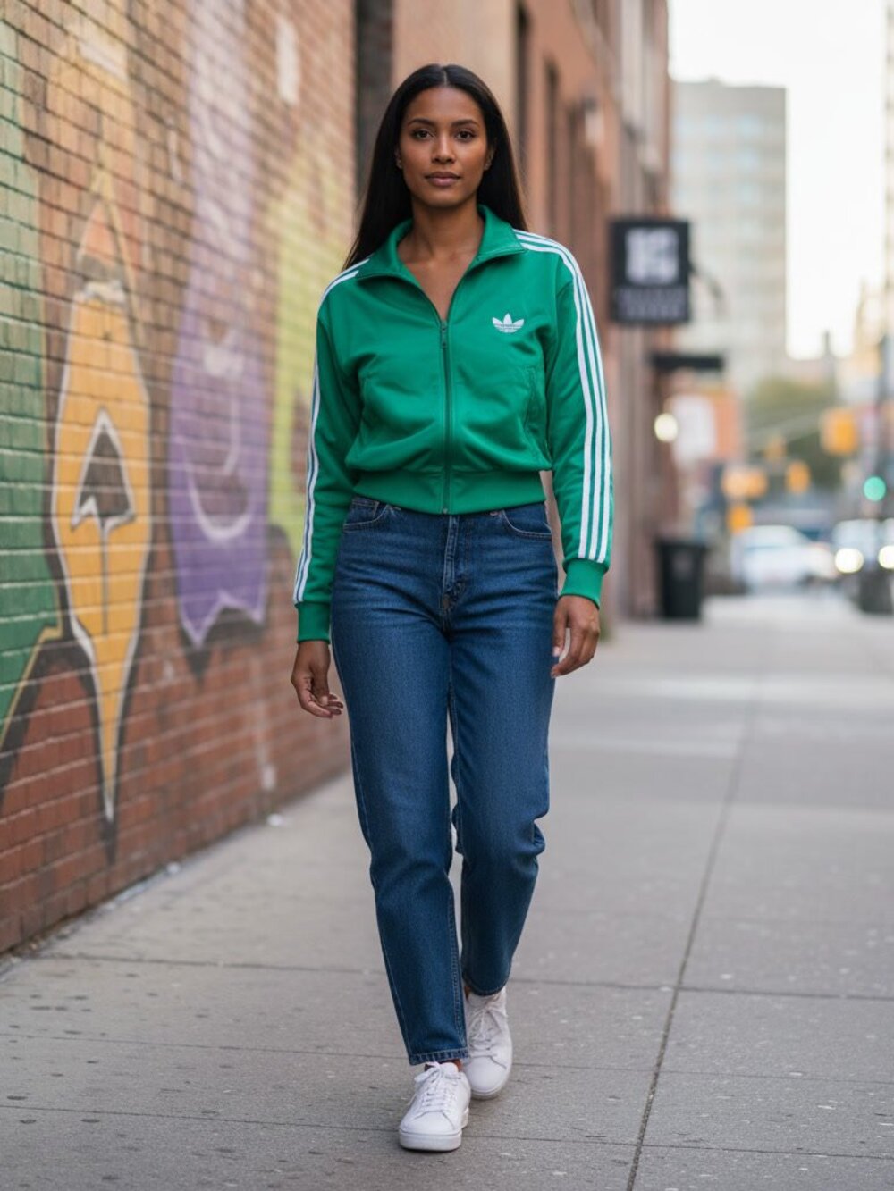 📌 Vintage Adidas Originals Firebird Green Track Jacket L - Picture 8 of 8